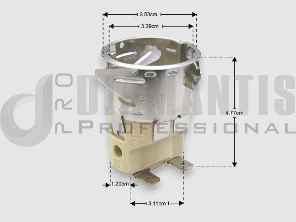 ΒΑΣΗ - ΥΠΟΔΟΧΗ ΓΙΑ ΝΤΟΥΙ ΛΑΜΠΑΣ E14 15-25W 230V Φ38ΜΜ image