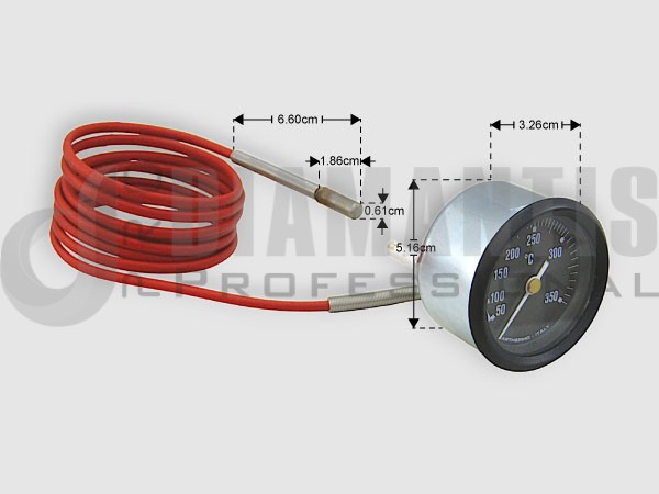 ΘΕΡΜΟΜΕΤΡΟ ΜΑΥΡΟ ΕΠΑΓΓΕΛΜΑΤΙΚΟ Φ52ΜΜ 50-350°C image