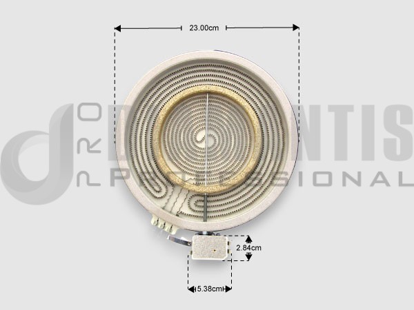 ΕΣΤΙΑ ΚΟΥΖΙΝΑΣ ΚΕΡΑΜΙΚΗ 230ΜΜ-130ΜΜ 2100/700W WHIRLPOOL 481231018895 image